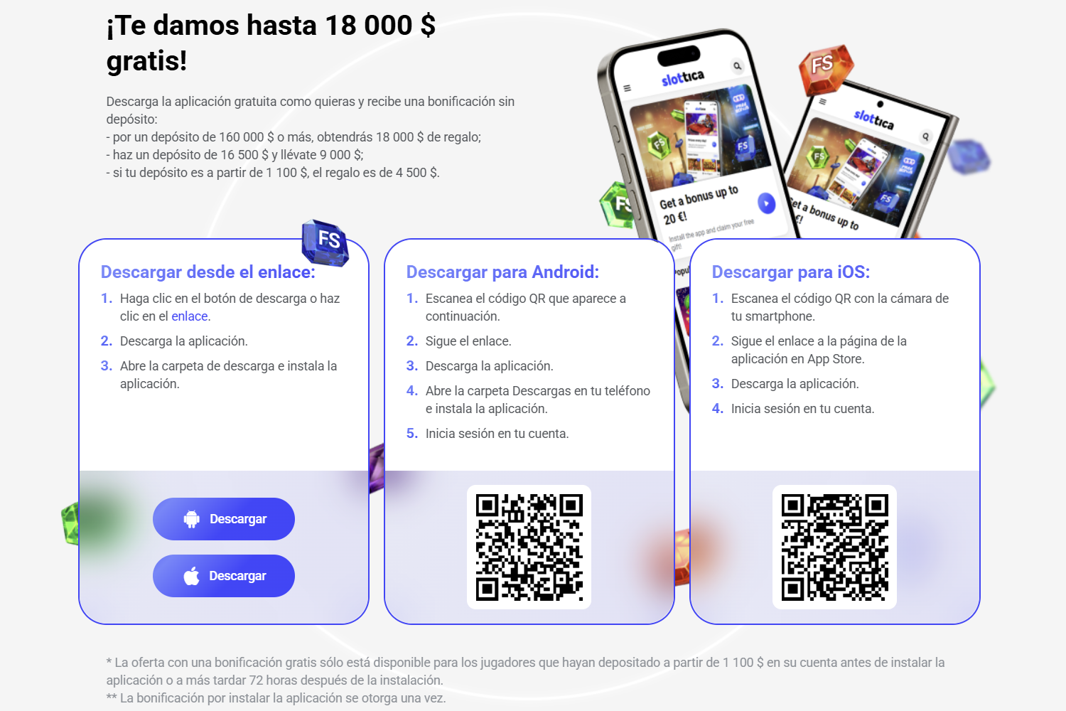 Slottica Casino Aplicación móvil